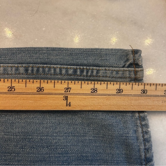 Hollister Men's Slim Bootcut 30x30 Distressed Jeans, Medium Wash Button Fly - Picture 2 of 10